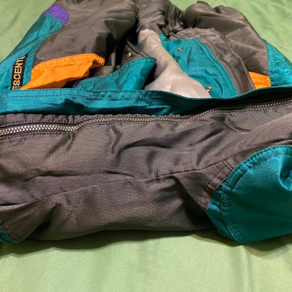 Vintage Descente Ski Jacket Coat Mens Size Large Teil Black Purple & Orange - Picture 11 of 11